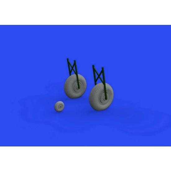 Eduard 648617 1/48 Ilyushin Il-2 Wheels Detail Set for Zvezda kits