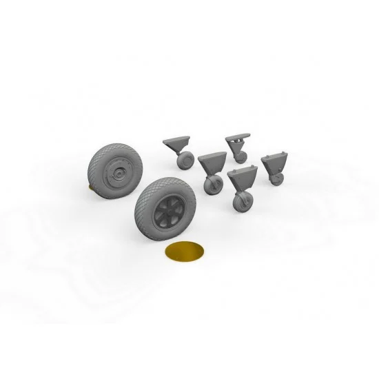 Eduard 648887 1/48 Grumman FM-2 Wildcat Wheels for Eduard kits