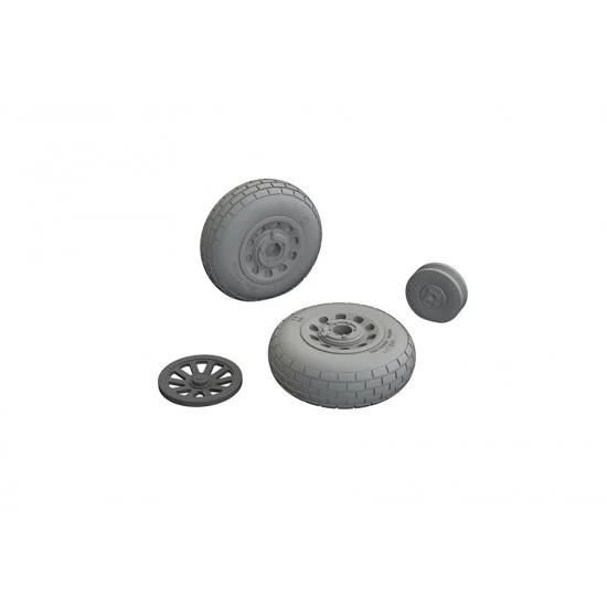 Eduard 648989 1/48 P-51B/C Mustang Wheels Block Tread for Eduard kits
