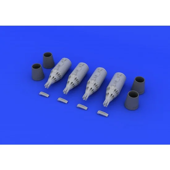 Eduard 672103 1/72 UB-32 Rocket Pods Set (4pcs) (Resin+PE+Decals)