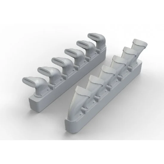 Eduard 672110 1/72 Supermarine Spitfire Exhaust Stacks Fishtail for Eduard #70121 kit - Model Planes
