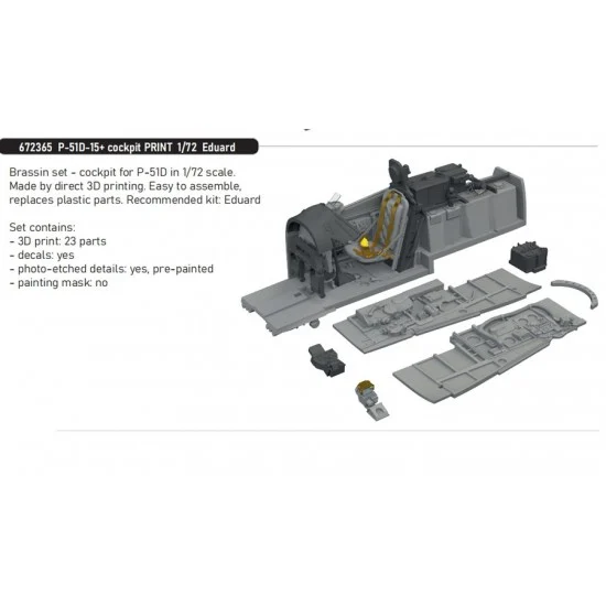 Eduard 672365 1/72 P-51D-15+ Mustang Cockpit for Eduard kits