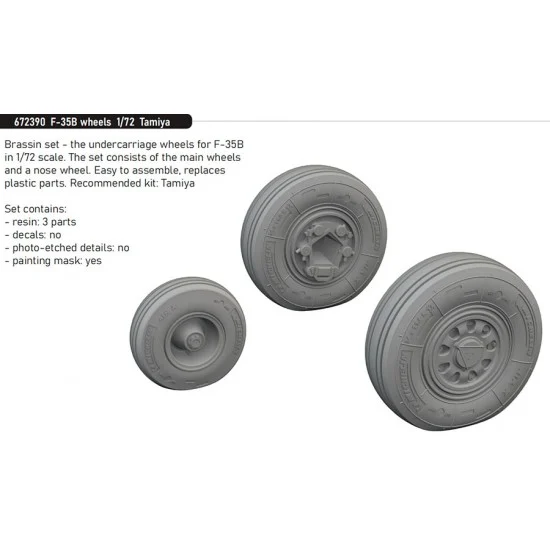 Eduard 672390 1/72 Lockheed Martin F-35B Lightning II Wheels for Tamiya kits