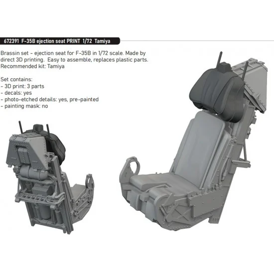Eduard 672391 1/72 Lockheed Martin F-35B Lightning II Ejection Seat for Tamiya kits