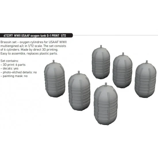 Eduard 672397 1/72 WWII USAAF Oxygen Tank G-1