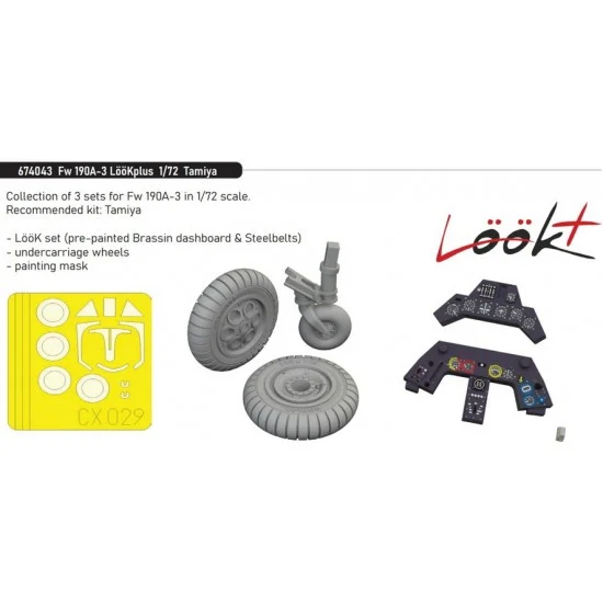 Eduard 674043 1/72 Fw 190A-3 Detail Set for Tamiya kits