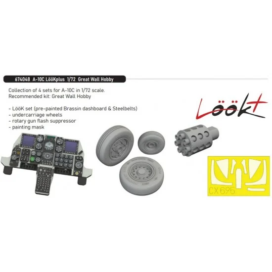 Eduard 674048 1/72 A-10C Detail Set for Great Wall Hobby kits