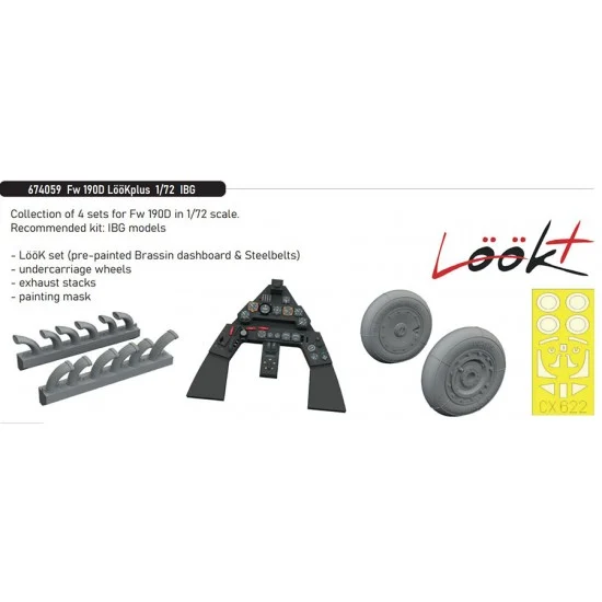 Eduard 674059 1/72 Focke-Wulf Fw 190D Detail Set for IBG kits
