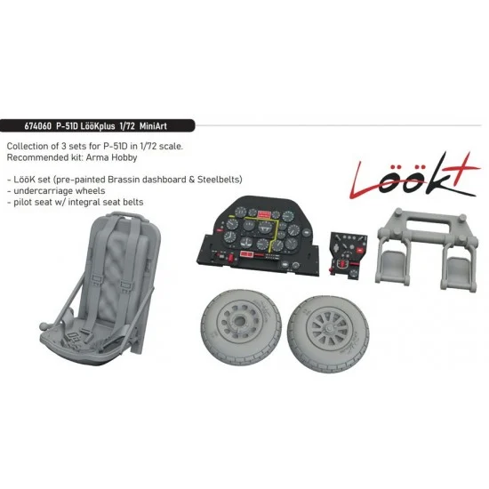 Eduard 674060 1/72 P-51D Mustang Detail Parts for Arma Hobby kits