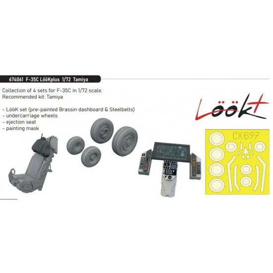 Eduard 674061 1/72 F-35C Lightning II Detail Parts for Tamiya kits