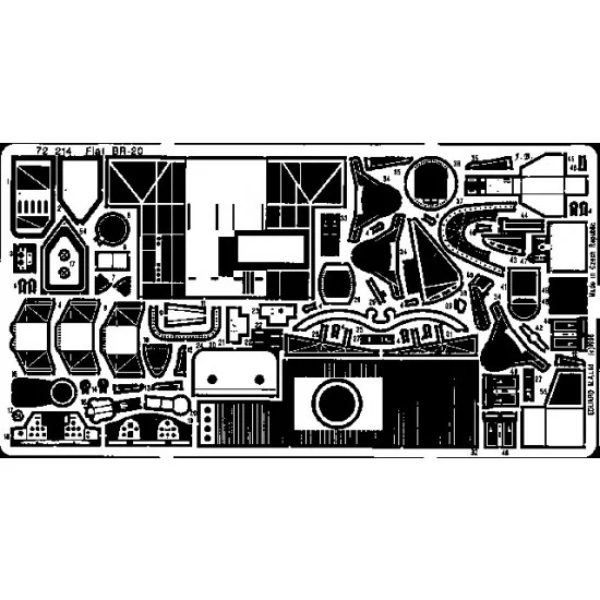 Eduard 72214 Photoetch for 1/72 Fiat BR-20 for Italeri kit