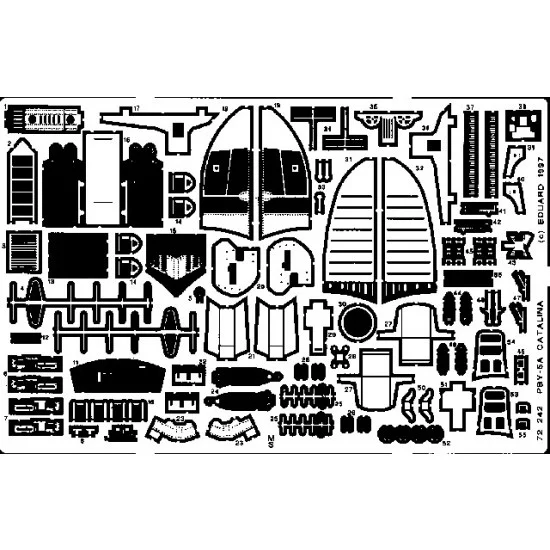 Eduard 72242 Photoetch for 1/72 PBY-5A Catalina for Academy kit