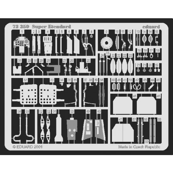 Eduard 72350 Photoetch for 1/72 Super Etendard for Academy kit - Model Planes