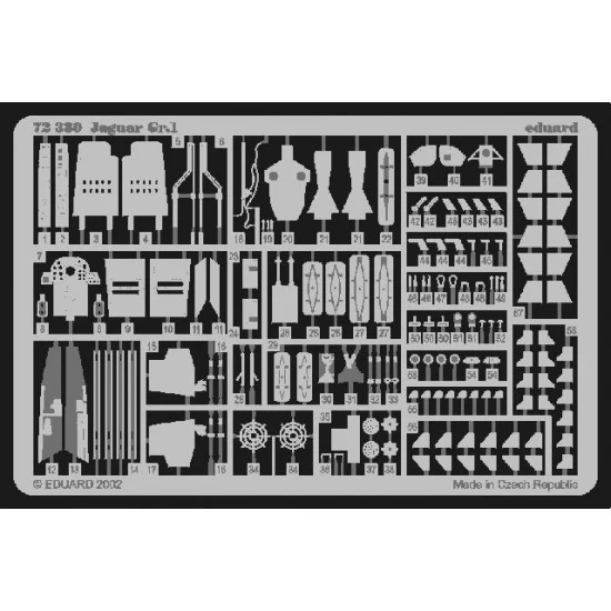 Eduard 72380 Photoetch for 1/72 Jaguar Gr Mk.1 for Hasegawa kit - Model Planes