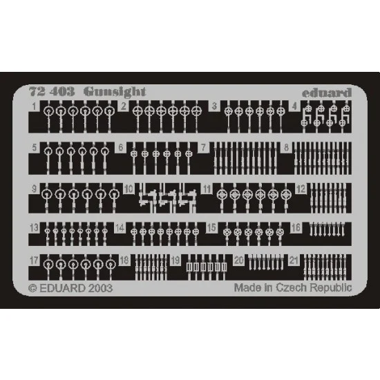 Eduard 72403 Photoetch for 1/72 Gunsights - Model Planes