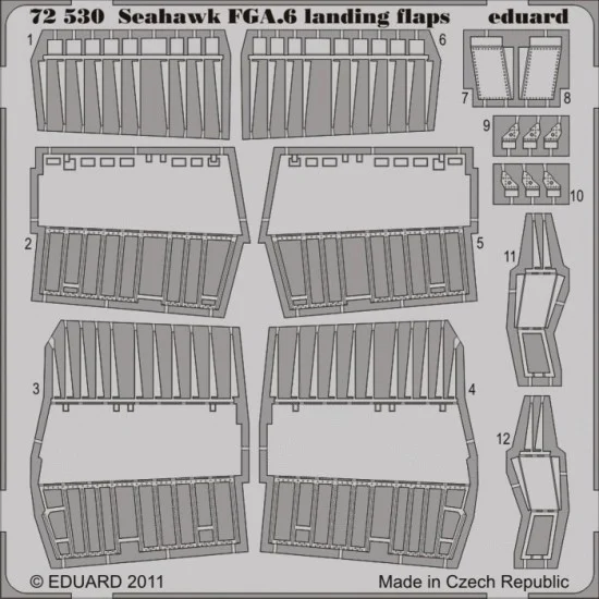 Eduard 72530 1/72 Photo-Etched Seahawk FGA.6 Landing Flaps for HobbyBoss kit