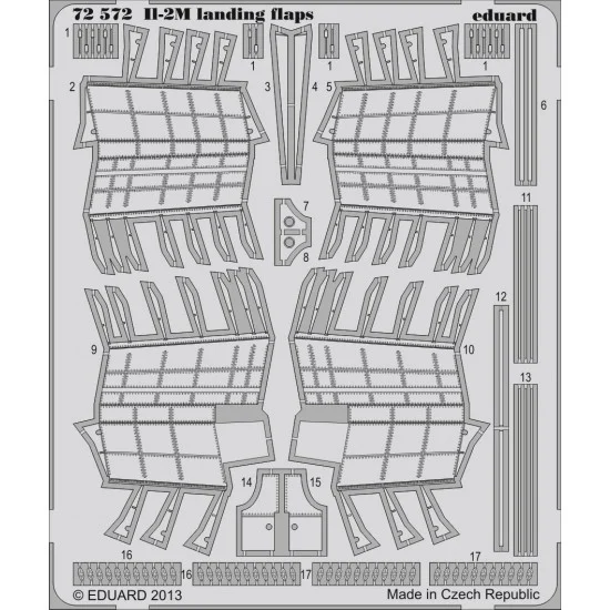 Eduard 72572 1/72 Ilyushin IL-2M Sturmovik Landing Flaps for Academy kits