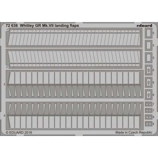 Eduard 72636 1/72 Armstrong Whitworth Whitley Mk.VII Landing Flaps for Airfix kit AX09009 (1PE) - Model Planes