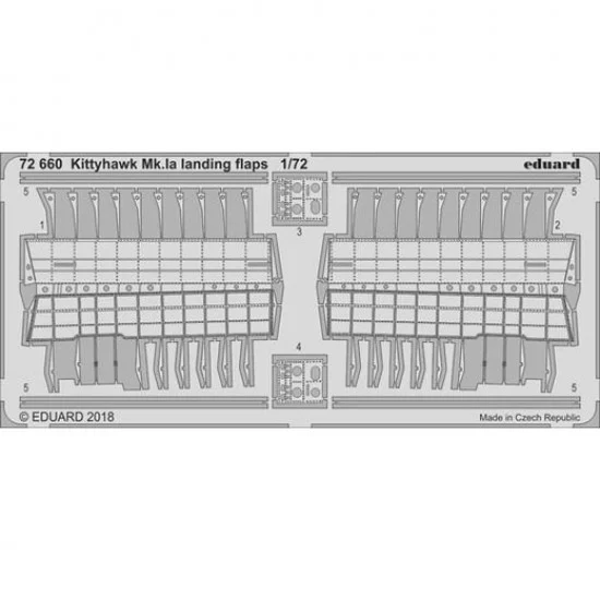 Eduard 72660 1/72 Kittyhawk Mk.Ia Landing Flaps Photo-etched Set for Special Hobby kits
