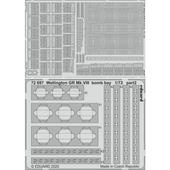 Eduard 72697 1/72 Wellington Gr Mk.VIII Bomb Bay Detail set for Airfix kits - Model Planes