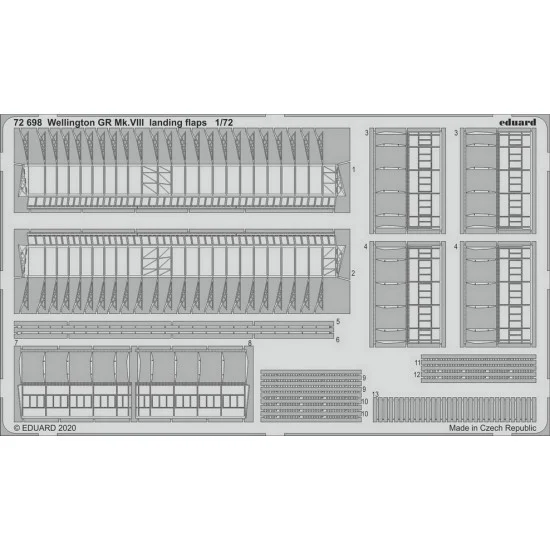 Eduard 72698 1/72 Wellington Gr Mk.VIII Landing Flaps Detail set for Airfix kits - Model Planes