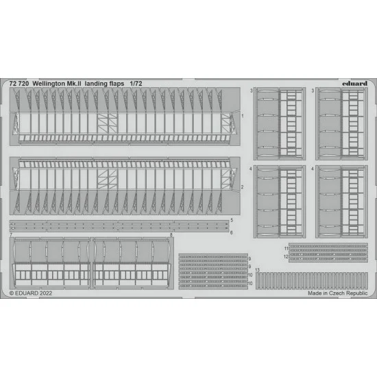 Eduard 72720 1/72 Vickers Wellington Mk.II Landing Flaps Detail set for Airfix kits - Model Planes