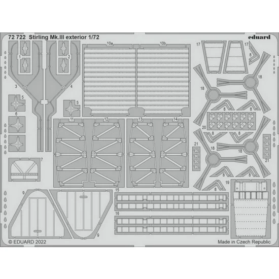 Eduard 72722 1/72 Short Stirling Mk.III Exterior Detail set for Italeri kits - Model Planes