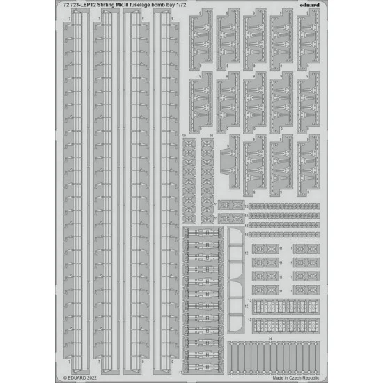 Eduard 72723 1/72 Short Stirling Mk.III Fuselage Bomb Bay Detail set for Italeri kits - Model Planes
