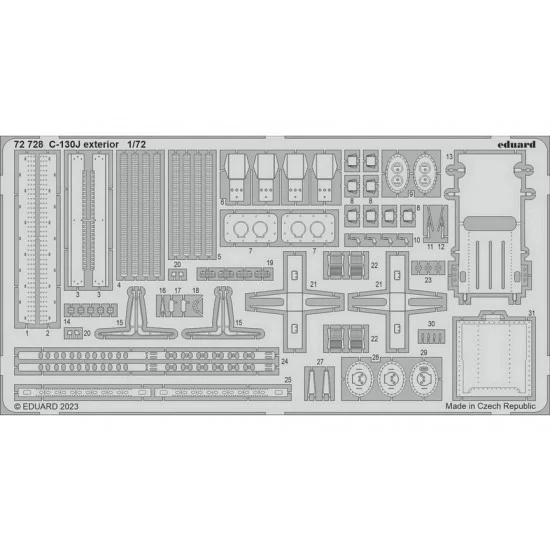 Eduard 72728 1/72 Lockheed Martin C-130J Super Hercules Exterior Set for Zvezda kits