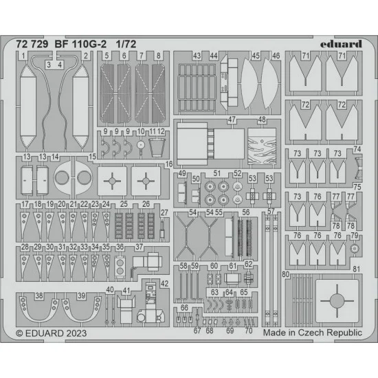 Eduard 72729 1/72 Messerschmitt Bf 110G-2 Detail Set for Eduard kits