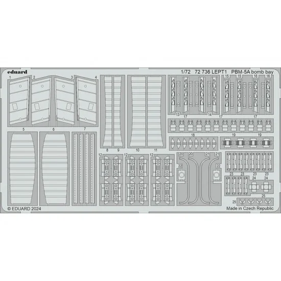 Eduard 72736 1/72 Martin PBM-5A Mariner Bomb Bay Detail Parts for Academy kits