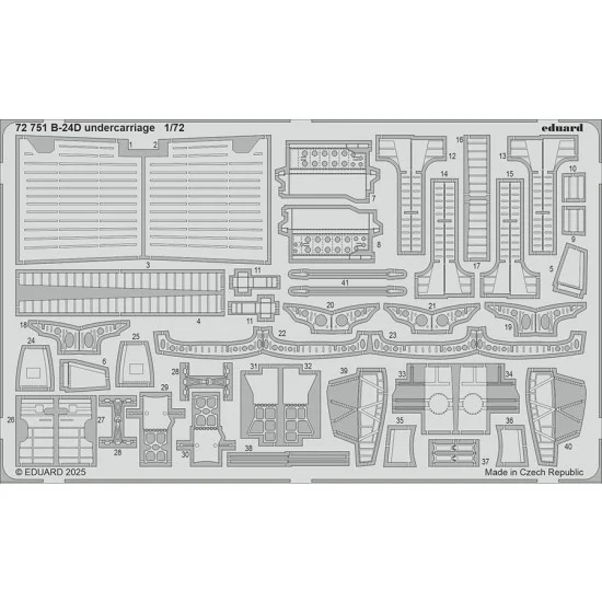 Eduard 72751 1/72 B-24D Undercarriage Photo-etched set for Airfix kits