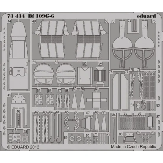 Eduard 73434 1/72 Messerschmitt Bf 109G-6 Detail Set Vol.1 for Italeri kit