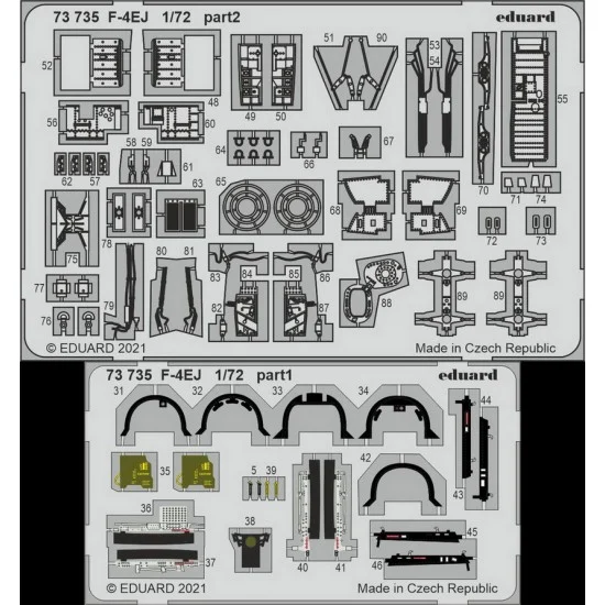 Eduard 73735 1/72 McDonnell Douglas F-4EJ Phantom II Detail Set for Fine Molds kits
