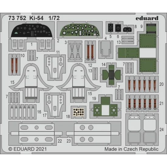 Eduard 73752 1/72 Tachikawa Ki-54 Detail parts for Special Hobby kits