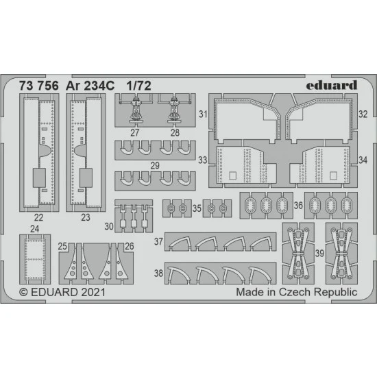 Eduard 73756 1/72 Arado Ar 234C Detail set for Hobby 2000/Dragon kits - Model Planes