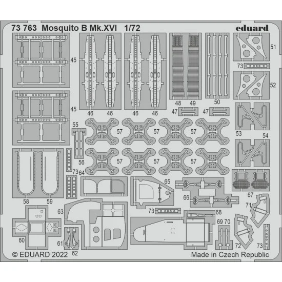 Eduard 73763 1/72 de Havilland Mosquito B Mk.XVI Detail Set for Airfix kits - Model Planes