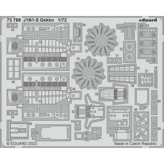 Eduard 73769 1/72 Nakajima J1N1-S Gekko Detail Set for Fujimi/Hobby 2000 kits
