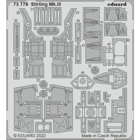 Eduard 73776 1/72 Short Stirling Mk.III Detail set for Italeri kits - Model Planes