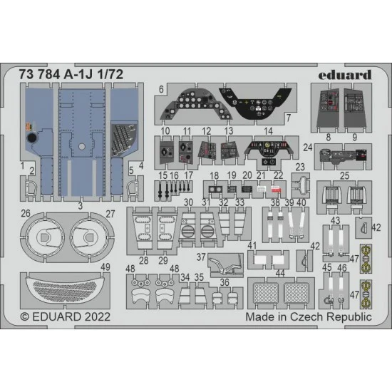 Eduard 73784 1/72 Douglas A-1J Skyraider Detail set for Hasegawa/Hobby 2000 kits
