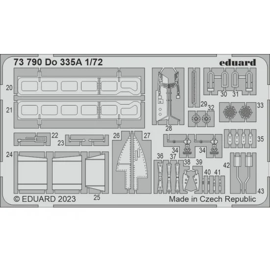 Eduard 73790 1/72 Dornier Do 335A Detail set for Hobby 2000/Dragon kits - Model Planes