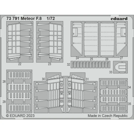 Eduard 73791 1/72 Gloster Meteor F.8 Detail Parts for Airfix kits - Model Planes