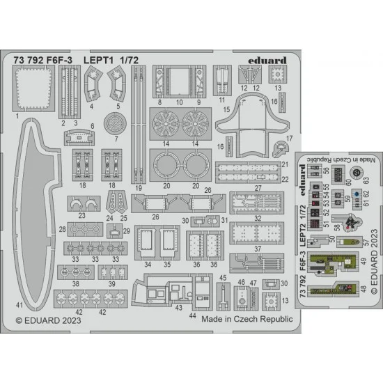 Eduard 73792 1/72 Grumman F6F-3 Hellcat Detail Parts for Eduard kits