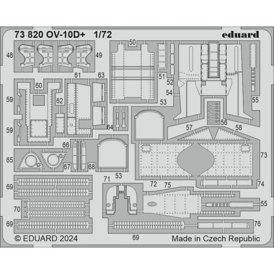 Eduard 73820 1/72 OV-10D+ Bronco Detail Parts for ICM kits