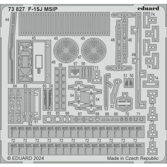 Eduard 73827 1/72 F-15J MSIP Eagle PE set for Fine Molds kits