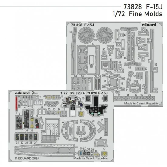 Eduard 73828 1/72 Mitsubishi F-15J PE Detail Sheet for Fine Molds kits