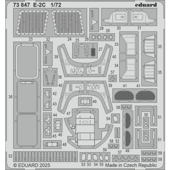 Eduard 73847 1/72 Grumman E-2C Hawkeye PE parts for Heller kits