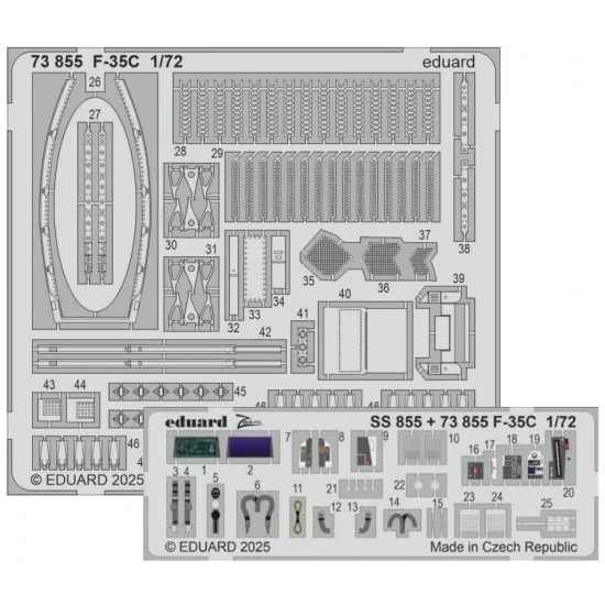 Eduard 73855 1/72 F-35C Photo-etched set for Tamiya kits