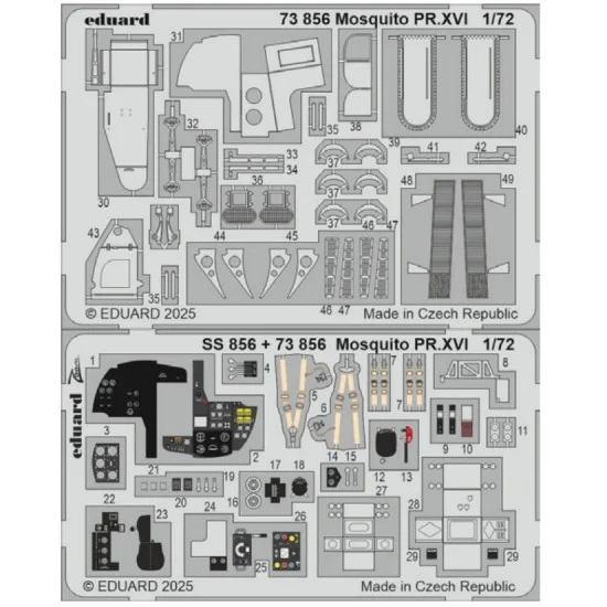 Eduard 73856 1/72 Mosquito PR Mk.XVI Photo-etched set for Special Hobby kits