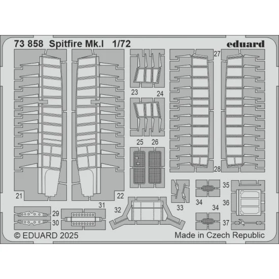 Eduard 73858 1/72 Spitfire Mk.I Photo-etched set for IBG kits